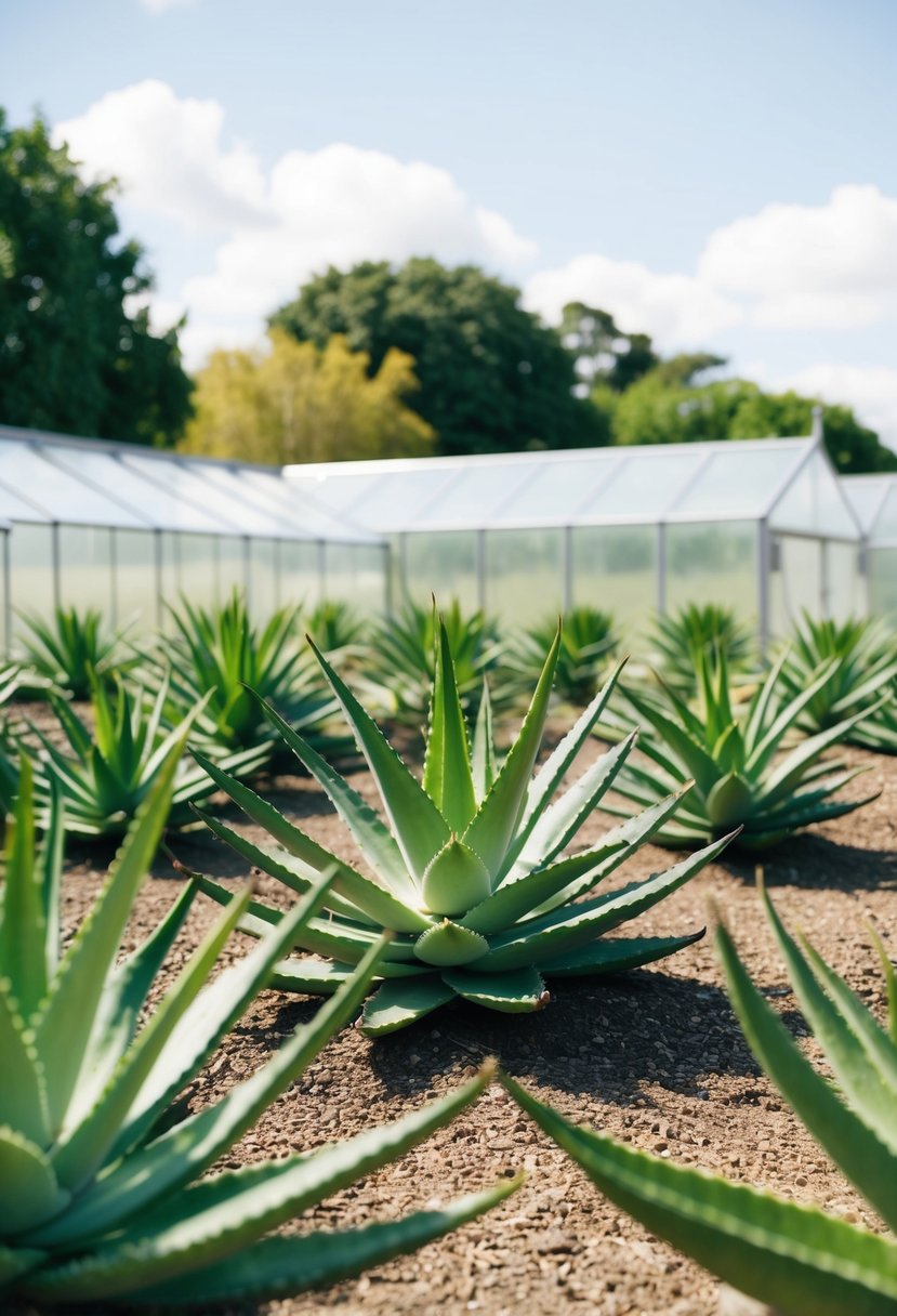 Lush aloe vera gardens with 28 greenhouses